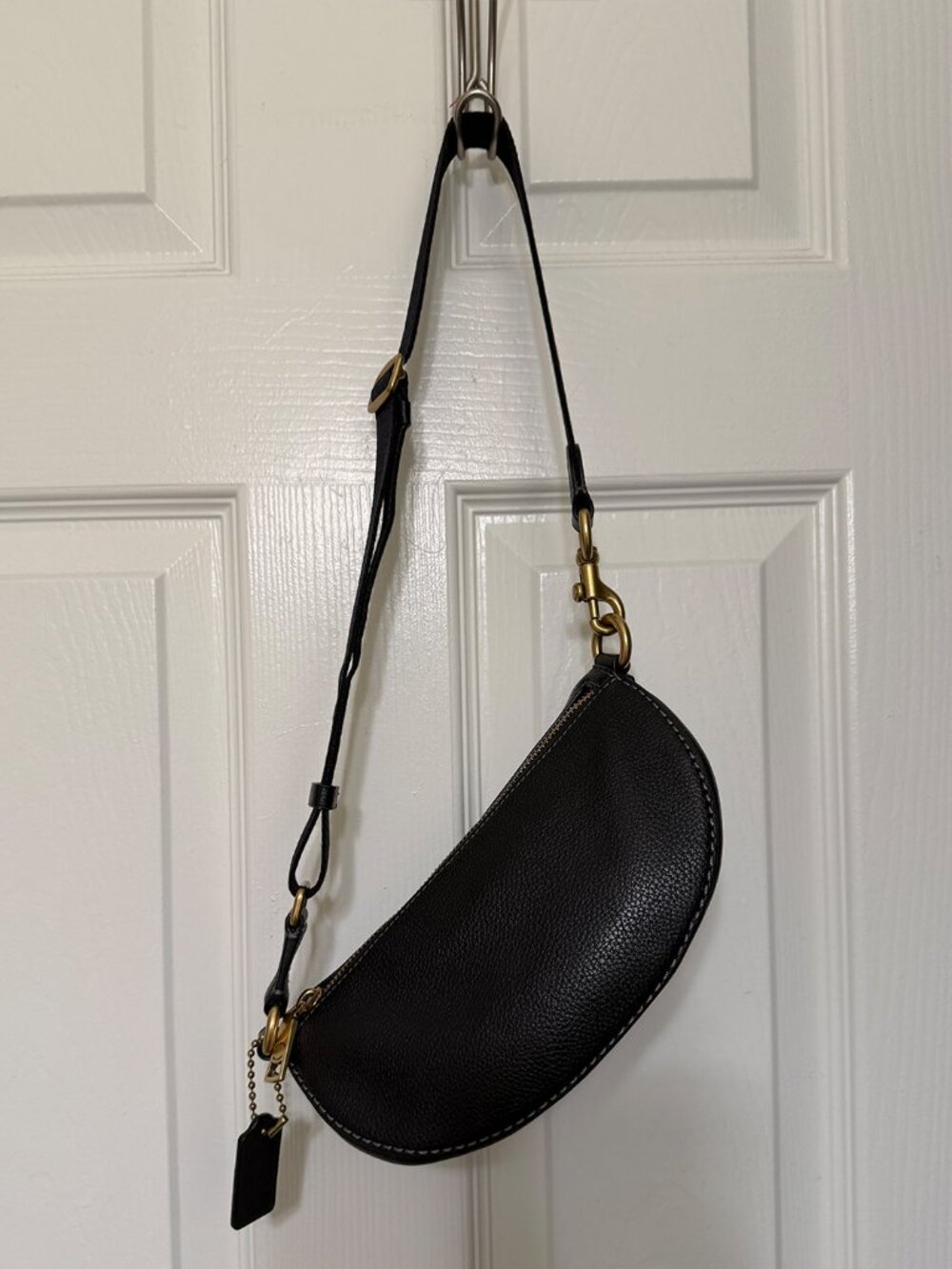 Coach Bethany Belt Bag Black Leather - Picture 8 of 13